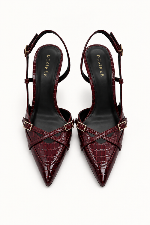 Amara Heels – Burgundy