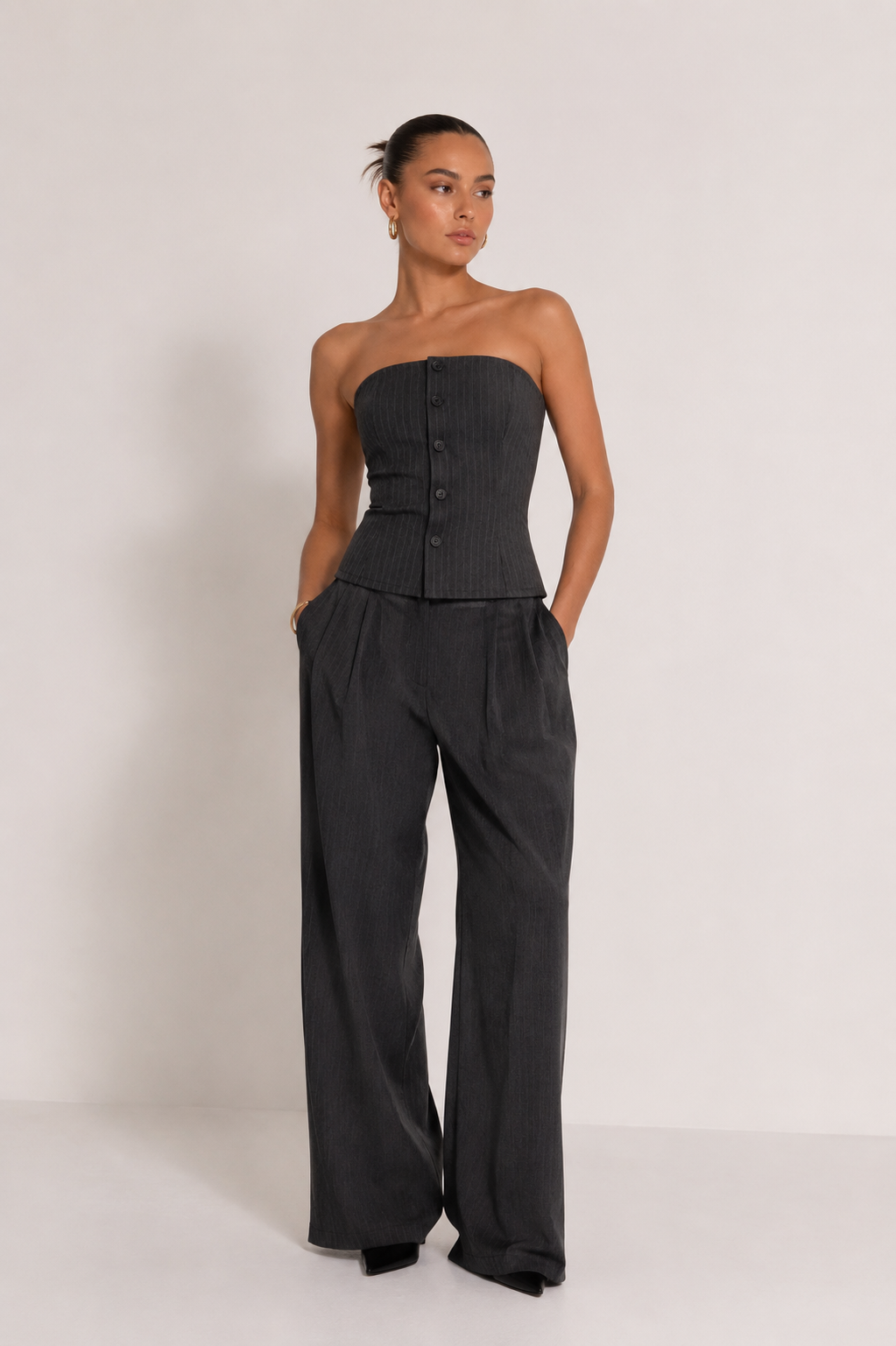 Noelle Pinstripe Top